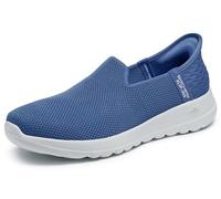 Skechers Women's Go Walk Joy Vela Slip-On, Blue Textile/Trim, 2 UK