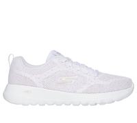 Skechers Women's GO WALK Joy - Violet Sneaker in White/Rose Gold, Size 4 | Textile/Synthetic, Vegan, Machine Washable