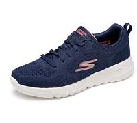 SKECHERS Womens Go Walk Joy Violet Trainers Navy/Pink 4