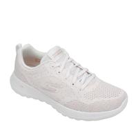 Skechers Women's Go Walk Joy Violet Sneaker, White/Rose Gold, 10