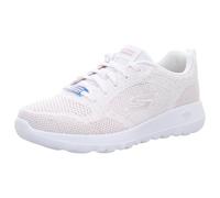 Skechers Women's GO Walk Joy Violet Trainers, White Textile/Rose Gold Trim, 7 UK