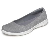 Skechers Women's GO Walk LITE-136001 Ballet Flat, Gray, 6.5 Medium US