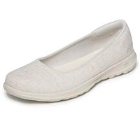 Skechers Women's Go Walk Lite-136001 Ballet Flat, Natural, 6 UK