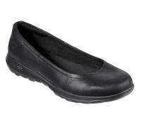 Skechers Women's Go Walk Lite Closed Toe Ballet Flats, Black Black Textile Trim Bbk, 4.5 UK