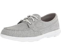 Skechers Women's Go Walk Lite-Isla Boat Shoe, Grey, 6 UK
