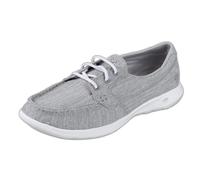 Skechers Women's Go Walk Lite-Isla Boat Shoe, Grey, 6 UK