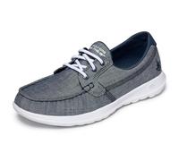 Skechers Women's Go Walk Lite - Isla Boat Shoe, Navy, 7 Wide