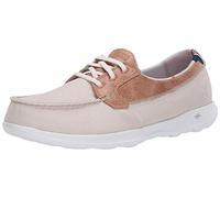 Skechers Women's Go Walk Lite Trainers, Beige Natural Textile Trim Nat, 5.5 UK