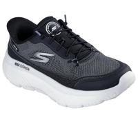 Skechers Women's Go Walk Max Cushioning Hyper Burst Nikita Sneaker, Black Textile/White Trim, 5.5 UK
