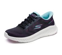 Skechers Women's Go Walk Now Hands Free Slip-Ins Sneaker, Black/Purple, 9 Wide