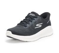 Skechers Women's Go Walk Now Khloe Slip-On Sneakers, Black Textile/White Trim, 2 UK