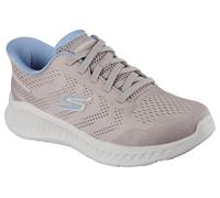 Skechers Women's Go Walk Now Khloe Sneaker, Taupe Textile/Light Blue Trim, 7.5 UK