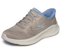 Skechers Women's Go Walk Now Khloe Trainers, Taupe Textile/Light Blue Trim, 7 UK