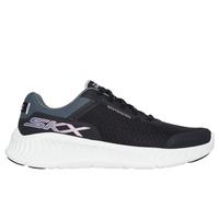 Skechers Women's GO WALK Now - Nikkie Sneaker in Black/Lavender, Size 7 | Textile/Synthetic, Vegan, Machine Washable