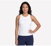 Skechers Women's GO WALK Shelf Bra Tank Top in White, Size XS | Nylon/Spandex