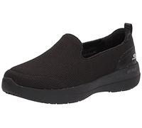 Skechers Women's Go Walk Stability Sneaker, Black Textile/Trim, 4 UK