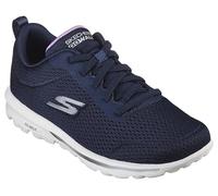 Skechers Women's Go Walk Travel - Fun Journey Walking Shoes, Navy/Lavender, 9.5 Wide