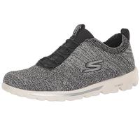 Skechers Women's Go Walk Travel Radiant Moon, Black/White, 8
