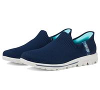 Skechers Women's GO Walk Travel Tahiti Sunset Sneaker, Navy, 8 UK