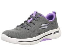 Skechers Women's GO Walk Unify Trainers in Charcoal with Arch Fit - Comfort Athletic Mesh Shoes - Ladies Casual Sports Footwear - Size UK 7 / EU 40