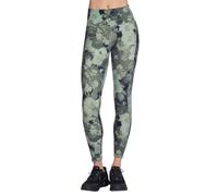 Skechers Women's GO FLEX RIB Inbloom Full Length High-Waisted Legging in Charcoal/Olive, Size Small | Nylon/Spandex