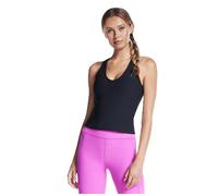 Skechers Women's GO FLEX RIB V-Neck Tank Top in Black, Size Medium | Nylon/Spandex