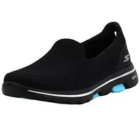 Skechers Women's Gowalk Arch Fit- Grateful Walking Shoes Black/Aqua 9