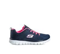 Skechers Womens Graceful 2.0 Get Connected Trainers In Navy Pink - Blue Textile - Size UK 5