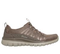 Skechers Women's Graceful - Cosy Hug Sneaker in Dark Taupe, Size 8 | Textile/Synthetic, Vegan, Machine Washable