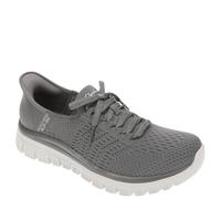 Skechers Women's Graceful-First Blush Hands Free Slip-ins Sneaker, Charcoal, 11