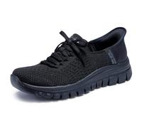 Skechers Women's Graceful First Blush Trainer, Black, 4 UK