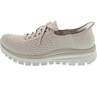Skechers Women's Graceful First Blush Slip-On Sneakers, Taupe Knit, 6 UK