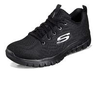Skechers Women's Graceful Get Connected Sneaker, Black Mesh Trim, 6 UK