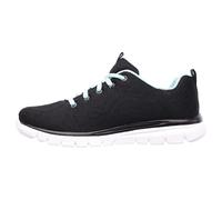 Skechers Women's Graceful Get Connected Sneaker, Black Mesh Turquoise Trim, 3 UK