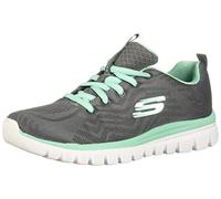 Skechers Women's Graceful GET Connected Sneaker, Charcoal, 4 UK