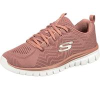 Skechers Women's Graceful Get Connected Sneaker, Mauve Mesh Trim, 4 UK