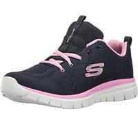 Skechers Women's Graceful Get Connected Sneaker, Navy Mesh Pink Trim, 6.5 UK