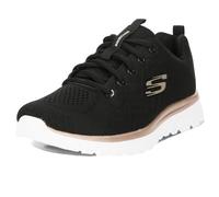 Skechers Women's Graceful Get Connected Sneakers, Black/White, 9 UK Wide