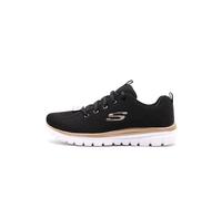 Skechers Women's Graceful Get Connected Trainers, Black Gold, 3 UK