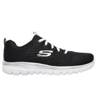 Skechers Women's Graceful-Get Connected Sneaker, Black/White Trim, 5 UK