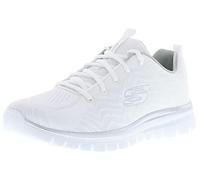 Skechers Women's Graceful Get Connected Sneaker, Memory Foam, White/Silver, UK 5