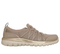 Skechers Women's Graceful - Purecrush Sneaker in Taupe/Gold, Size 9 | Textile/Synthetic, Vegan, Machine Washable
