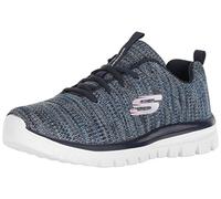 Skechers Women's Graceful Twisted Fortune Trainers, Navy Blue, 4 UK