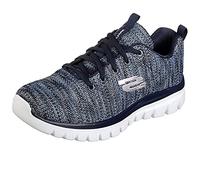 Skechers Women's Graceful Twisted Fortune Trainers, Navy Blue, 7 UK