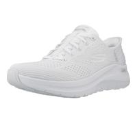 Skechers Women's Arch Fit 2.0 Easy Chic Slip-On Sneakers, White Mesh/Light Gray Trim, 6 UK