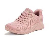 Skechers Women's Hands Free Slip-ins: Bobs Sport Squad Chaos-Current Muse Sneaker, Rose, 4 UK