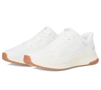Skechers Women's Hands Free Slip-ins: Bobs Squad 4-Staple Look Sneaker, White, 3.5 UK