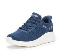 Skechers Women's Slip-ins: BOBS Sport Squad Chaos Sneaker in Navy Blue, Size 3.5 | Textile/Synthetic, Vegan, Machine Washable