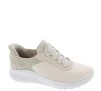 Skechers Women's Hands Free Slip-ins Bobs Squad Chaos-in Color Sneaker, Off-White, 4 UK Wide
