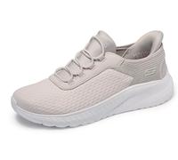 Skechers Women's Hands Free Slip-ins Bobs Squad Chaos-in Color Sneaker, Off-White, 5 UK Wide